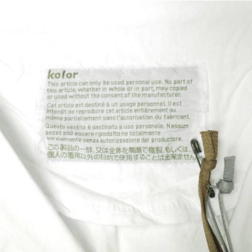 新品 kolor カラー 24SS 日本製 ギャザーオープンカラーシャツ 24SCM