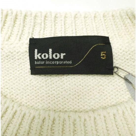 新品 kolor カラー 24SS 日本製 ノルディック柄ショートスリーブニット 24SCM-N02302 5 OFF WHITE セーター 定価69,300円 半袖 Tシャツ |  | 04
