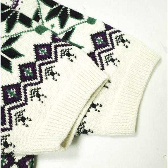 新品 kolor カラー 24SS 日本製 ノルディック柄ショートスリーブニット 24SCM-N02302 5 OFF WHITE セーター 定価69,300円 半袖 Tシャツ |  | 06