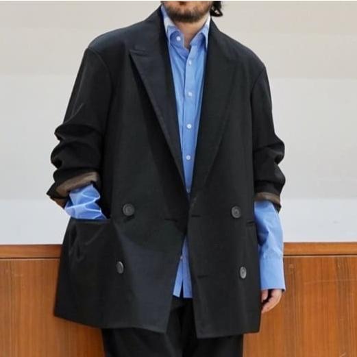 【kolor 23SS】kolor デニム テーラード ジャケット サイズ1 新品 kolor カラー 23AW 日本製 アームシュリンク ダブルジャケット