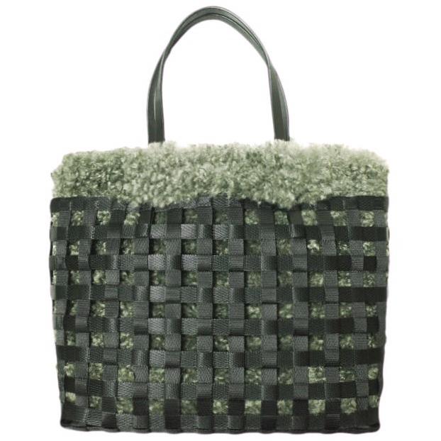 新品 HYKE x CHACOLI ハイク チャコリ 別注 日本製 BASKET MEDIUM SIZE バスケット 19285 OLIVE DRAB 定価82,500円 トートバッグ カバン |  | 01