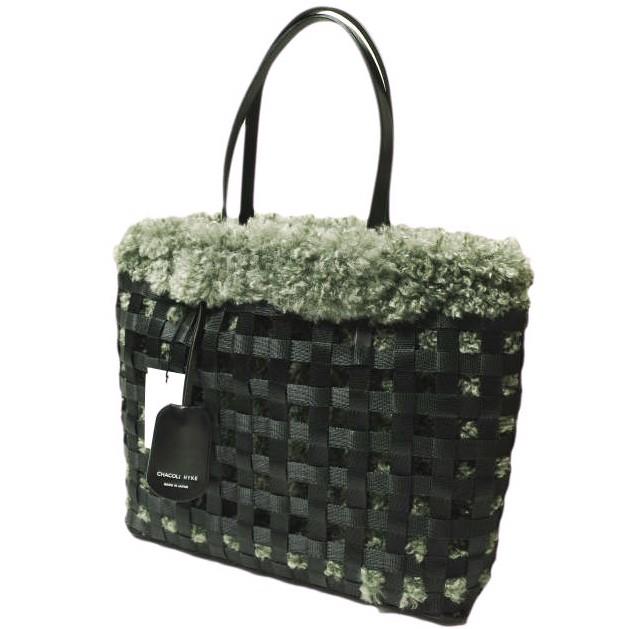 新品 HYKE x CHACOLI ハイク チャコリ 別注 日本製 BASKET MEDIUM SIZE バスケット 19285 OLIVE DRAB 定価82,500円 トートバッグ カバン |  | 04