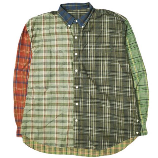 SSZ エスエスズィー 25SS 日本製 COLOR BLOCK SHIRTS クレイジーパターンチェックBDシャツ 11-11-1209-139 M Murti BEAMS BD CRAZY g22199 | 