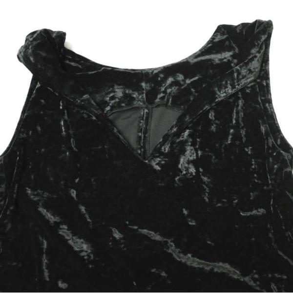 CITYSHOP シティショップ 25SS VELVET TWIST DRESS ベルベッドツイストドレス 25040042844010 38 ブラック ベロア マキシ ワンピース |  | 03