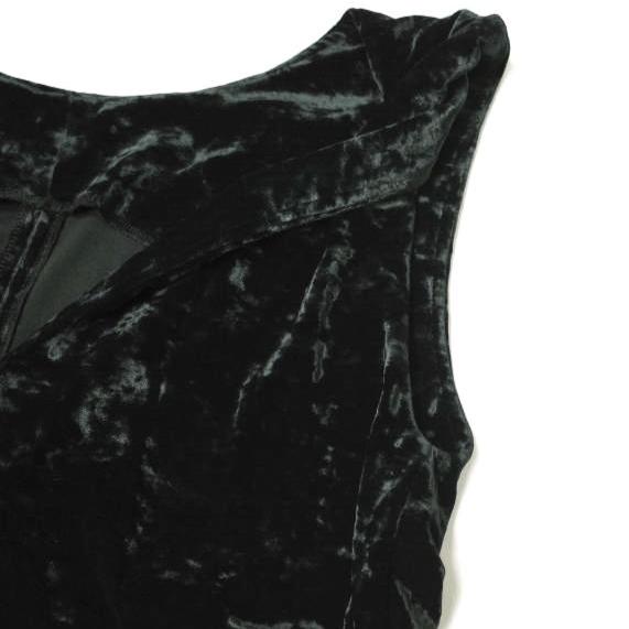 CITYSHOP シティショップ 25SS VELVET TWIST DRESS ベルベッドツイストドレス 25040042844010 38 ブラック ベロア マキシ ワンピース |  | 04