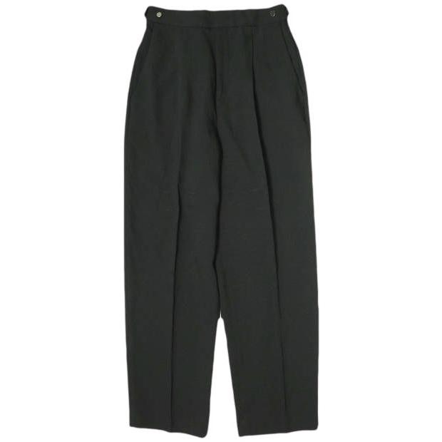 ADAM ET ROPE アダムエロペ 21SS 洗える センタープレスセミワイドスラックス GAS01210 34 ブラック パンツ 1プリーツ ボトムス g22220 | 