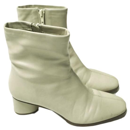 ADAM ET ROPE アダムエロペ 21AW ストレッチショートブーツ GAA21110 36(23cm) オフホワイト サイドジップ シューズ g22222 |  | 02