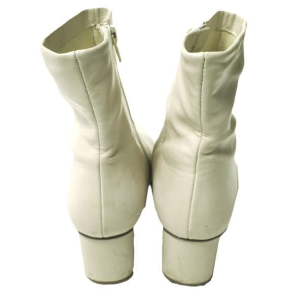 ADAM ET ROPE アダムエロペ 21AW ストレッチショートブーツ GAA21110 36(23cm) オフホワイト サイドジップ シューズ g22222 |  | 03