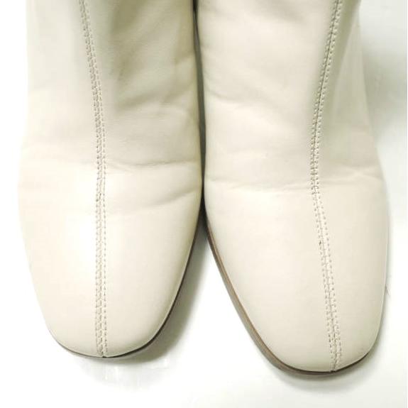 ADAM ET ROPE アダムエロペ 21AW ストレッチショートブーツ GAA21110 36(23cm) オフホワイト サイドジップ シューズ g22222 |  | 04