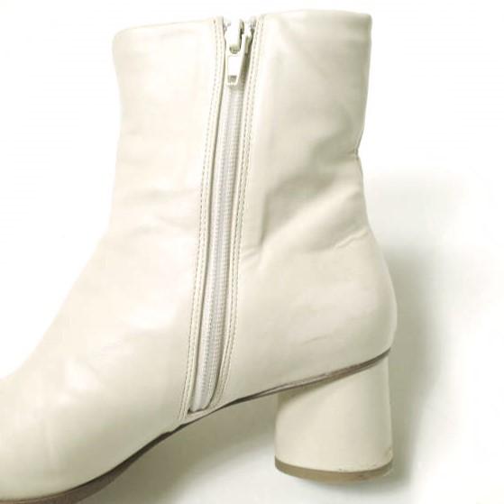 ADAM ET ROPE アダムエロペ 21AW ストレッチショートブーツ GAA21110 36(23cm) オフホワイト サイドジップ シューズ g22222 |  | 06