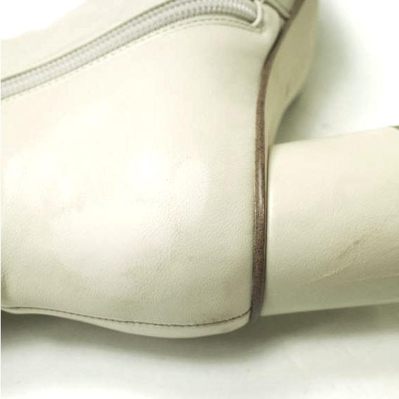 ADAM ET ROPE アダムエロペ 21AW ストレッチショートブーツ GAA21110 36(23cm) オフホワイト サイドジップ シューズ g22222 |  | 07