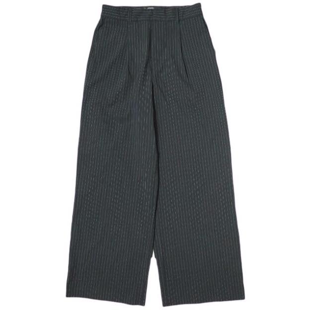 ADAM ET ROPE アダムエロペ 23SS サステナブル ストライプセミワイドパンツ GAS03060 36 ネイビー スラックス ボトムス g22236 | 