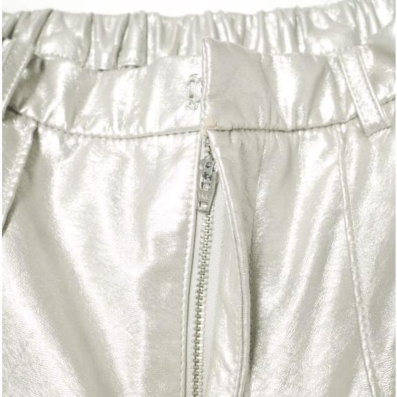CITYSHOP シティショップ 21SS FAUX LEATHER HALF PANTS フェイクレザーハーフパンツ 21030042526020 36 シルバー イージー ショーツ |  | 03