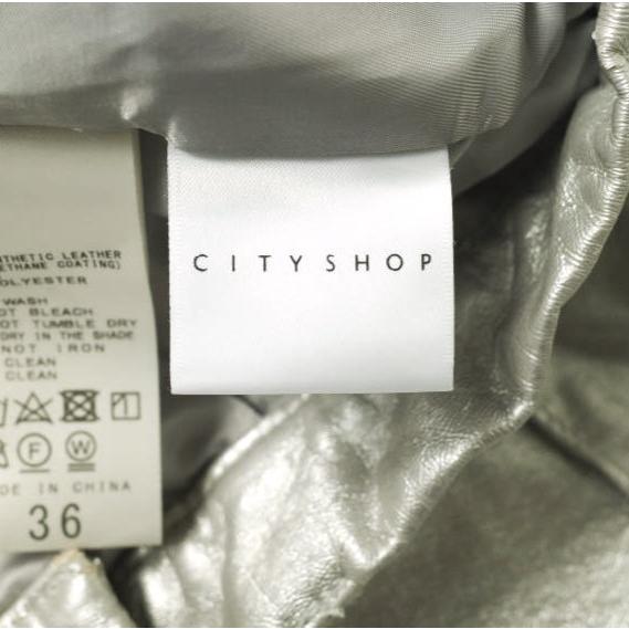 CITYSHOP シティショップ 21SS FAUX LEATHER HALF PANTS フェイクレザーハーフパンツ 21030042526020 36 シルバー イージー ショーツ |  | 08