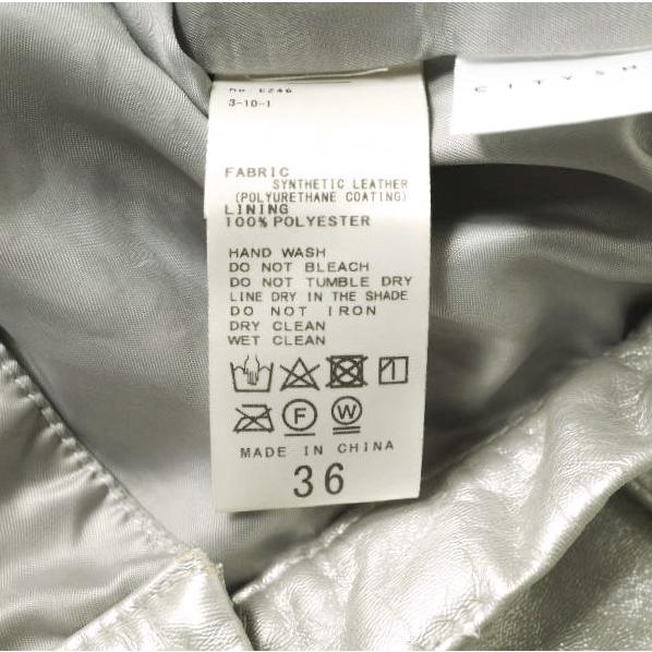 CITYSHOP シティショップ 21SS FAUX LEATHER HALF PANTS フェイクレザーハーフパンツ 21030042526020 36 シルバー イージー ショーツ |  | 09