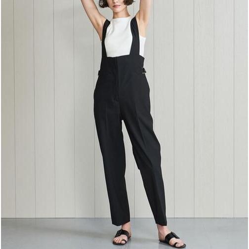 H BEAUTY＆YOUTH エイチ HIGH WAIST OVERALLS ハイウエストオーバーオール 1614-299-5542 S BLK ジャンプスーツ オールインワン サロペット |  | 02