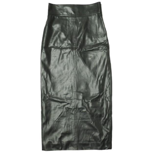 H BEAUTY＆YOUTH エイチ ビューティーアンドユース FAKE LEATHER TIGHT SKIRT フェイクレザータイトスカート 1624-299-3574 S ブラック | 