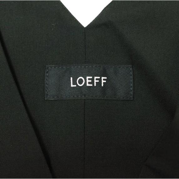 LOEFF ロエフ 日本製 ハケメ ワイドショルダー オールインワン 8826-699-0009 1 BLACK ジャンプスーツ ユナイテッドアローズ 定価63,800円 |  | 03