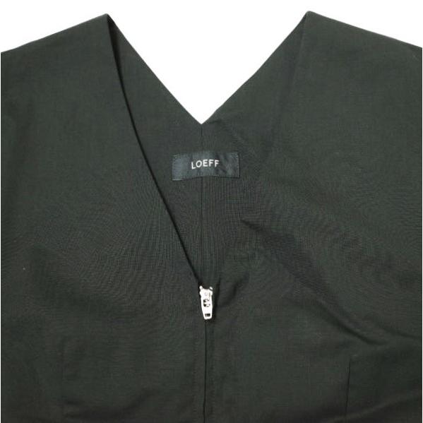LOEFF ロエフ 日本製 ハケメ ワイドショルダー オールインワン 8826-699-0009 1 BLACK ジャンプスーツ ユナイテッドアローズ 定価63,800円 |  | 04