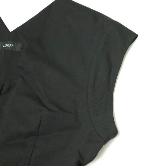 LOEFF ロエフ 日本製 ハケメ ワイドショルダー オールインワン 8826-699-0009 1 BLACK ジャンプスーツ ユナイテッドアローズ 定価63,800円 |  | 05