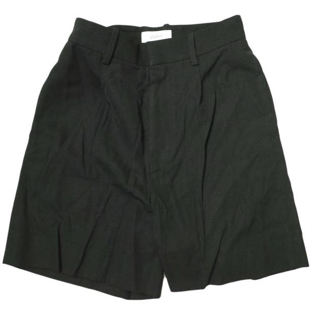 LOEFF ロエフ 日本製 VI/W ギャバ ショートパンツ 8819-236-0009 0 BLACK ショーツ タック ユナイテッドアローズ ボトムス g22265 | 