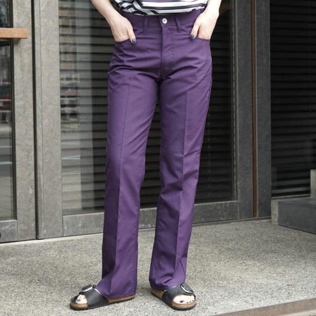 INSCRIRE アンスクリア 日本製 Canvas Sta-Prest ポリエステルキャンバス スタプレストパンツ I19SS-PT30A 36 パープル フレア g22266 |  | 02