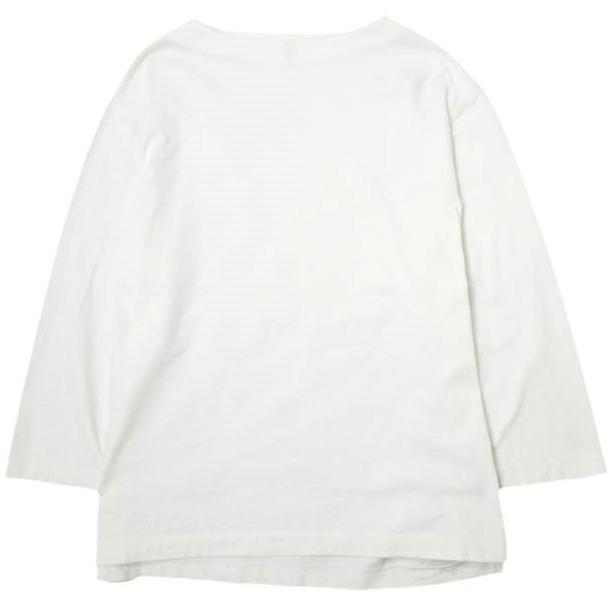 nest robe CONFECT ネストローブ コンフェクト バスク天竺プルオーバー 02191-0044 4 ホワイト 七分袖 ボートネック Tシャツ バスクシャツ | 