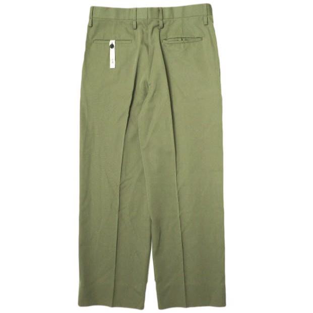 AMC エーエムシー 日本製 Julian gabadine ウールギャバジン 2プリーツスラックス 50 ARMY GREEN パンツ テーパード ボトムス g22340 |  | 01