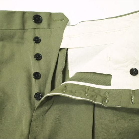 AMC エーエムシー 日本製 Julian gabadine ウールギャバジン 2プリーツスラックス 50 ARMY GREEN パンツ テーパード ボトムス g22340 |  | 03