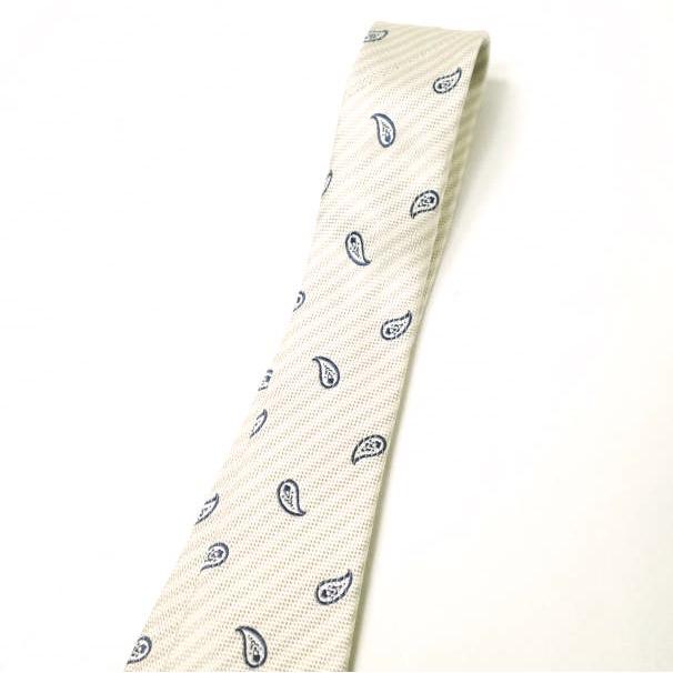 Atto Vannucci アットヴァンヌッチ イタリア製 ペイズリーレジメンタルシルクネクタイ BEIGE g22359 |  | 03