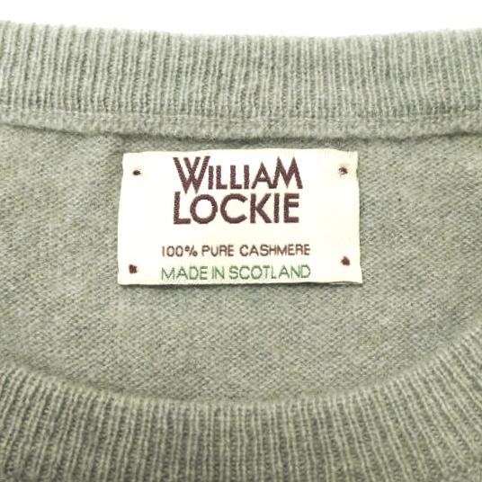 WILLIAM LOCKIE ウィリアムロッキー スコットランド製 カシミヤクルーネックニット 36 グレー セーター プルオーバー トップス g22367 |  | 02
