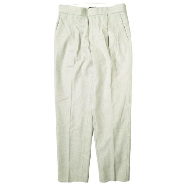 Drawer ドゥロワー 日本製 ウールフランネルパンツ 6514-236-1242 38 ライトグレー 1タック テーパード スラックス ボトムス g22369 | 