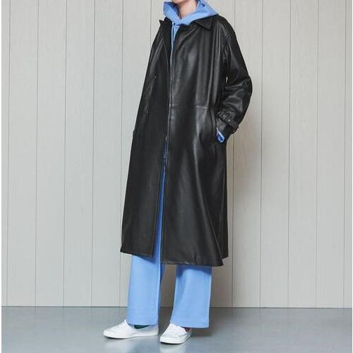 H BEAUTY＆YOUTH エイチ ビューティーアンドユース LEATHER TRNCH COAT シープレザートレンチコート 1625-199-4645 S BLACK g22378 |  | 02