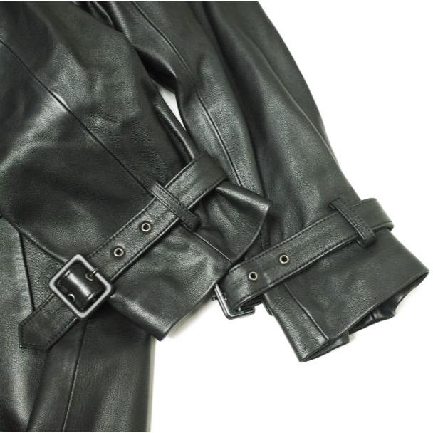 H BEAUTY＆YOUTH エイチ ビューティーアンドユース LEATHER TRNCH COAT シープレザートレンチコート 1625-199-4645 S BLACK g22378 |  | 05