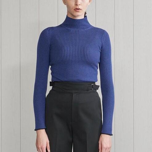 H BEAUTY＆YOUTH エイチビューティーアンドユース WOOL RAYON RIB HIGH NECK KNIT ウールレーヨンリブハイネックニット 1613-199-3413 NAVY |  | 02