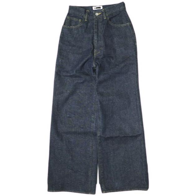 H BEAUTY＆YOUTH エイチ ビューティーアンドユース 24SS 日本製 デニムバギーパンツ 1614-243-6237 S Dark Indigo ワイド ジーンズ | 