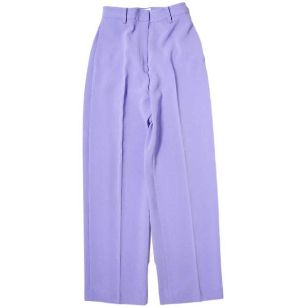 H BEAUTY＆YOUTH エイチ 日本製 DOUBLE CLOTH WIDE TAPERED PANTS ダブルクロスワイドテーパードパンツ 1614-299-5394 S パープル | 