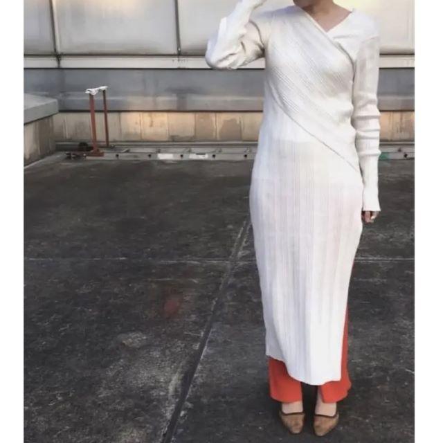 PHEENY フィーニー 日本製 RANDOM RIB ONE SHOULDER DRESS ランダムリブワンショルダードレス PS19-CS16 Free オフホワイト ワンピース |  | 02