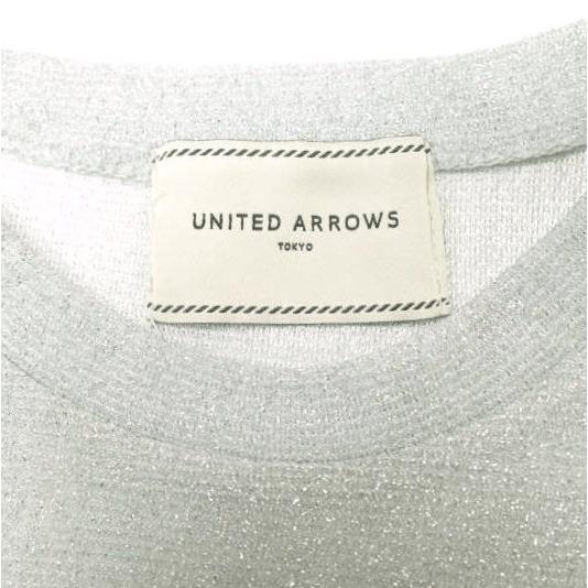 UNITED ARROWS ユナイテッドアローズ 日本製 グリッターラメジャージーカットソー 1512-222-1061 Free シルバー 長袖 トップス g22414 |  | 03