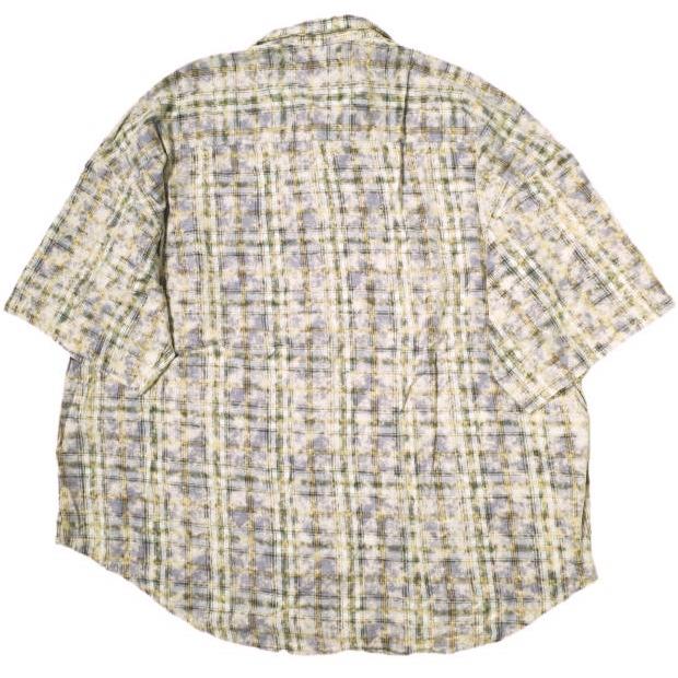 新品 Danke Schon ダンケシェーン 25SS BLEACH CHECK OPEN COLLER SHIRTS ブリーチチェックオープンカラーシャツ UNS25082 Free パープル |  | 01