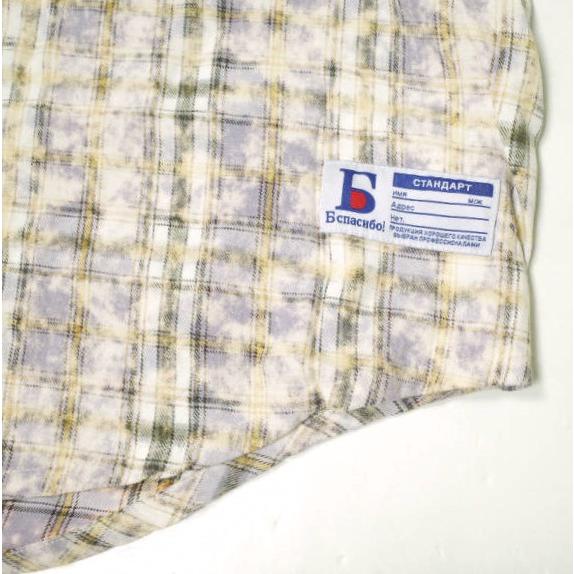 新品 Danke Schon ダンケシェーン 25SS BLEACH CHECK OPEN COLLER SHIRTS ブリーチチェックオープンカラーシャツ UNS25082 Free パープル |  | 06
