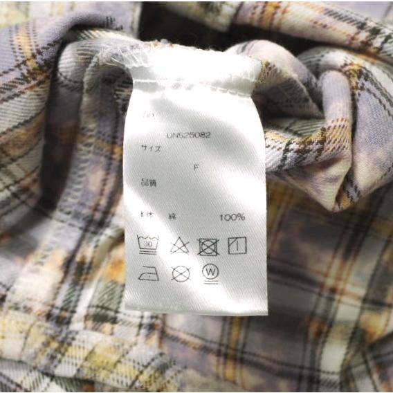 新品 Danke Schon ダンケシェーン 25SS BLEACH CHECK OPEN COLLER SHIRTS ブリーチチェックオープンカラーシャツ UNS25082 Free パープル |  | 07