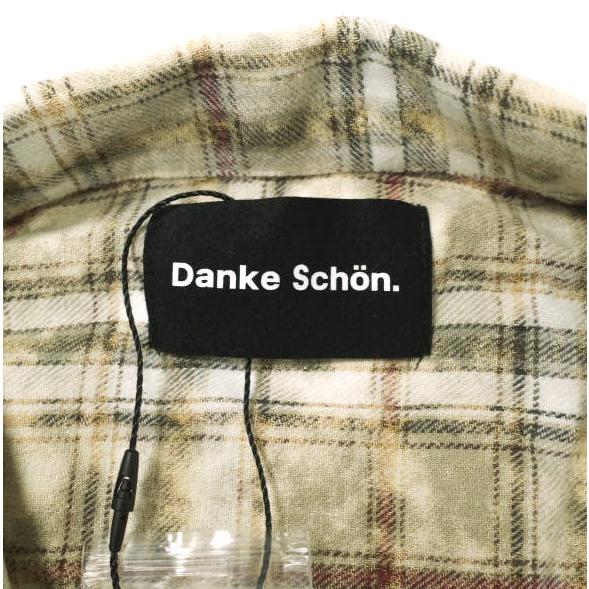 新品 Danke Schon ダンケシェーン 25SS BLEACH CHECK OPEN COLLER SHIRTS ブリーチチェックオープンカラーシャツ UNS25082 Free ベージュ |  | 03