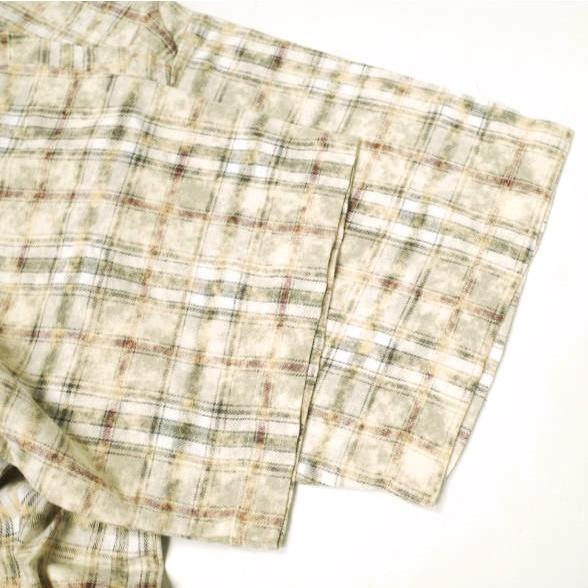 新品 Danke Schon ダンケシェーン 25SS BLEACH CHECK OPEN COLLER SHIRTS ブリーチチェックオープンカラーシャツ UNS25082 Free ベージュ |  | 05