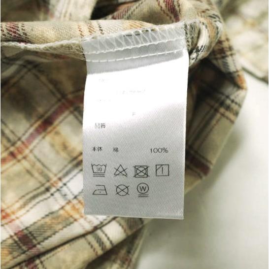 新品 Danke Schon ダンケシェーン 25SS BLEACH CHECK OPEN COLLER SHIRTS ブリーチチェックオープンカラーシャツ UNS25082 Free ベージュ |  | 07