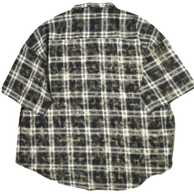 新品 Danke Schon ダンケシェーン 25SS BLEACH CHECK OPEN COLLER SHIRTS ブリーチチェックオープンカラーシャツ UNS25082 Free ブラック |  | 01