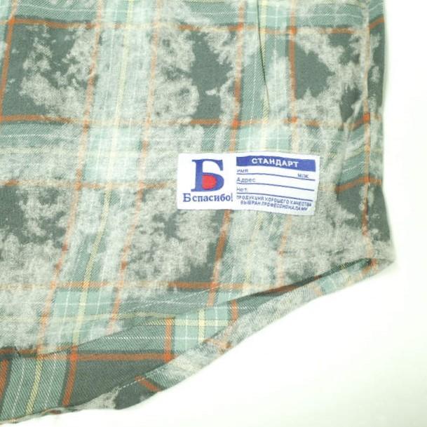 新品 Danke Schon ダンケシェーン 25SS WEB＆DEPOT限定 BLEACH CHECK LONG SHIRT ブリーチチェックロングスリーブシャツ UNS25084 グリーン |  | 05