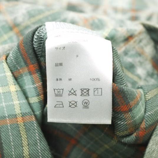 新品 Danke Schon ダンケシェーン 25SS WEB＆DEPOT限定 BLEACH CHECK LONG SHIRT ブリーチチェックロングスリーブシャツ UNS25084 グリーン |  | 07