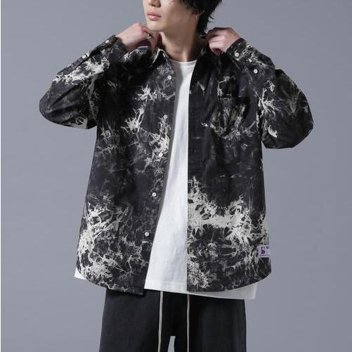 新品 Danke Schon ダンケシェーン 25SS WEB＆DEPOT限定 TIE DYE LONG SHIRTS タイダイ染めロングスリーブシャツ UNS25083 Free ブラック |  | 02