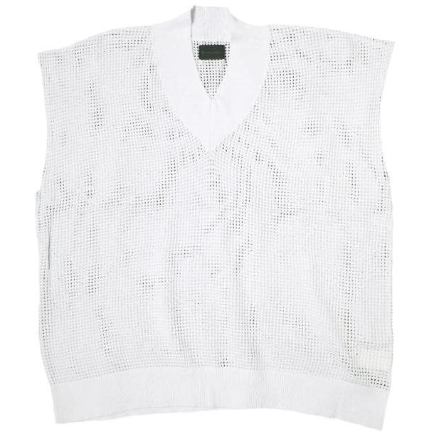 新品 Danke Schon ダンケシェーン 23SS 12GG メッシュベスト 23S-KNN059-DS Free ホワイト ニット トップス g22452 | 